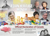 An educational poster celebrating iconic global leaders of Asian descent, ideal for Asian Heritage Month. This poster features the current Dalai Lama, the environmental activist David Suzuki, former Canadian Governor General, Adrienne Clarkson, Canadian Senator Thanh Hai Ngo, Canadian Cabinet Minister, Bev Oda, the first female president of the Philippines, Corazon Aquino, and images of other smiling, joyful Asians to depict familial relationships. Created by African-Canadian artist Robert Small.